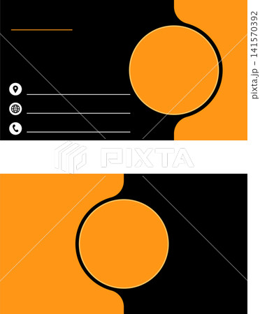 Modern orange corporate business card mockup template set with geometric wave accent layout Modern orange corporate business card mockup template set with geometric wave accent layout 141570392