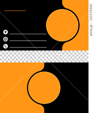 Modern orange corporate business card mockup template set with geometric wave accent layout Modern orange corporate business card mockup template set with geometric wave accent layout 141570392
