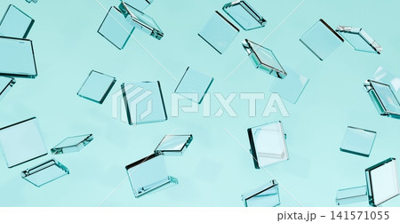 Abstract Floating Glass Rectangles 3D Render Minimal Modern Background Abstract Floating Glass Rectangles 3D Render Minimal Modern Background 141571055