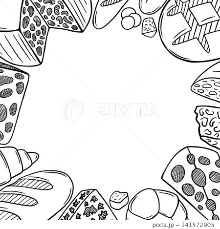 Cheese and bread frame Cheese and bread frame 141572905