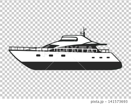 海を進む船のクルーザーのイラスト 141573693