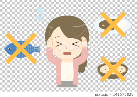 偏食に悩む母親 141573829