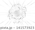 ひび割れたガラス 141573923