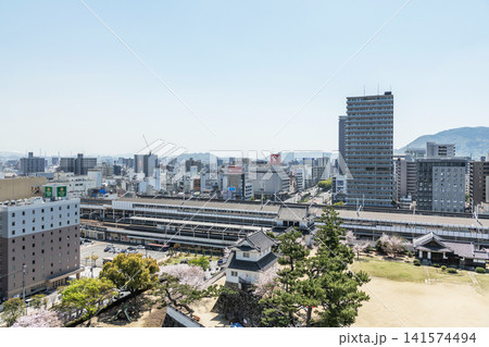 広島県福山市 春の福山の街並み(JR福山駅周辺) 広島県福山市 春の福山の街並み(JR福山駅周辺) 141574494