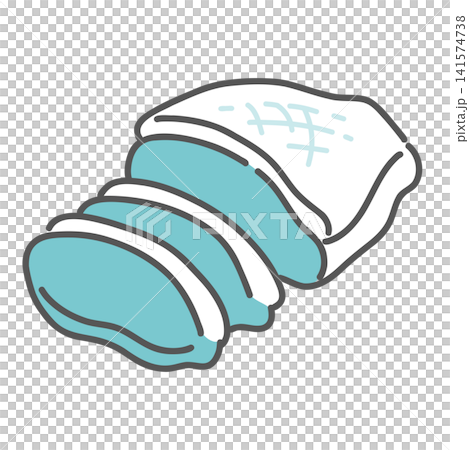 Simple illustration of duck meat (block and sliced) Simple illustration of duck meat (block and sliced) 141574738
