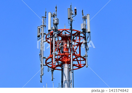 通信イメージ　プラチナバンド　（電波塔:基地局） 141574842