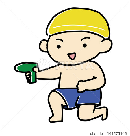 水泳 水着の男の子のイラスト02 水泳 水着の男の子のイラスト02 141575146