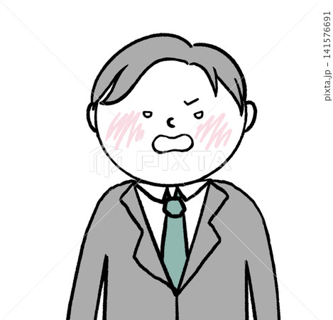 激怒しているスーツの男性人物イラスト 激怒しているスーツの男性人物イラスト 141576691