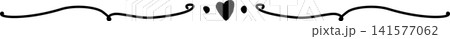 Hand drawn line border vintage design 141577062