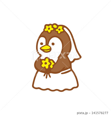 cute penguin wearing wedding dress cute penguin wearing wedding dress 141578277