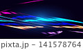 Abstract Neon Light Speed Motion Background with Futuristic Colorful Energy Trails. 141578764