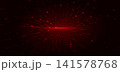 Red warp speed light burst abstract technology background. 141578768