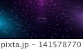 Futuristic Purple Particle Tunnel Digital Technology Background. 141578770