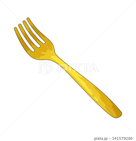 Illustration of Plastic Fork 141579280