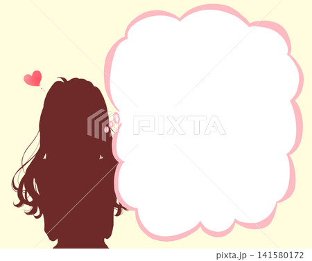 好きな事を想像する女性 シルエット 好きな事を想像する女性 シルエット 141580172