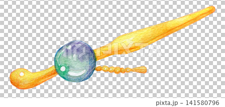 水彩插畫，手繪插畫，玳瑁髮飾 141580796