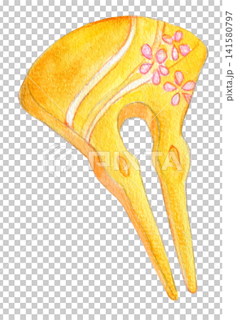 水彩插畫,手繪插畫,玳瑁髮飾 水彩插畫,手繪插畫,玳瑁髮飾 141580797
