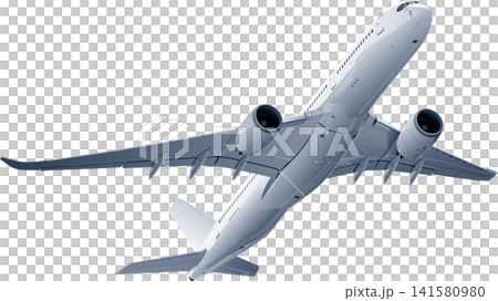 一架噴射客機正在起飛爬升。 一架噴射客機正在起飛爬升。 141580980