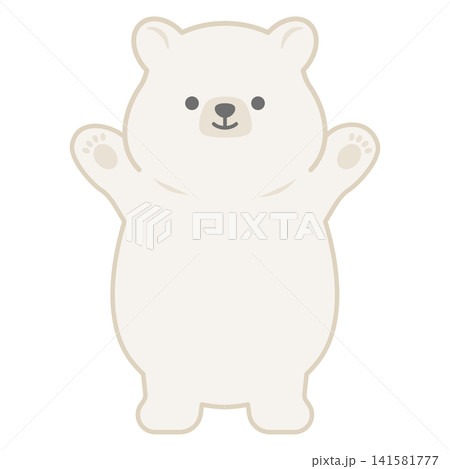 かわいいシロクマのキャラクター かわいいシロクマのキャラクター 141581777