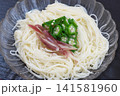 おくらとみょうがのそうめん 141581960