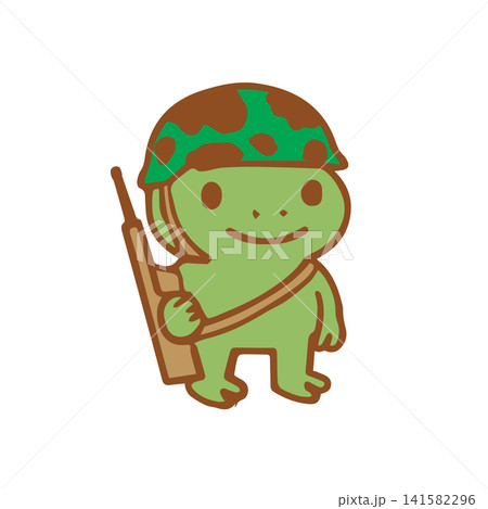 cute frog as a soldier cute frog as a soldier 141582296