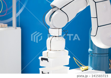 Industrial pick and place robot arm Industrial pick and place robot arm 141583723