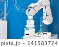 Industrial pick and place robot arm 141583724