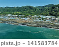 静岡市沿岸部の工事現場と住宅地を捉えた空撮写真 141583784