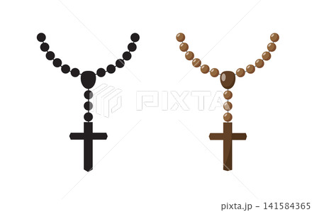 Rosary Beads with Cross Icon Set for Christian Prayer Rosary Beads with Cross Icon Set for Christian Prayer 141584365