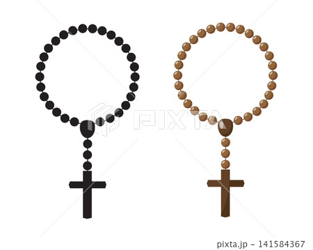Rosary Beads with Cross Icon Set for Christian Prayer Rosary Beads with Cross Icon Set for Christian Prayer 141584367