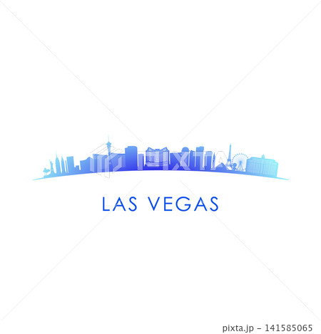 Las Vegas skyline silhouette. Las Vegas skyline silhouette. 141585065