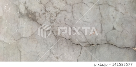 Cracked Grey Concrete Wall Texture Background Cracked Grey Concrete Wall Texture Background 141585577