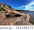 Rocks in Hanko (Hango), Finland on Baltic Sea Shore. 141586273