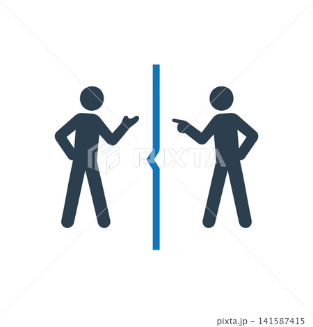 Political argument divide icon 141587415