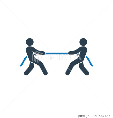Political tug of war icon Political tug of war icon 141587487