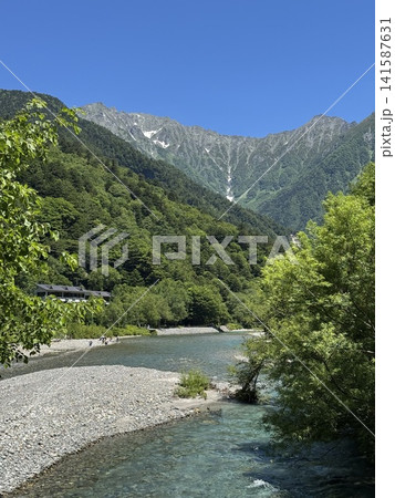 快晴の夏の梓川(上高地 ※長野県松本市、撮影時期:7月) 快晴の夏の梓川(上高地 ※長野県松本市、撮影時期:7月) 141587631