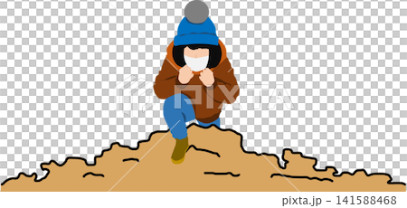 登山をするイラスト 登山をするイラスト 141588468
