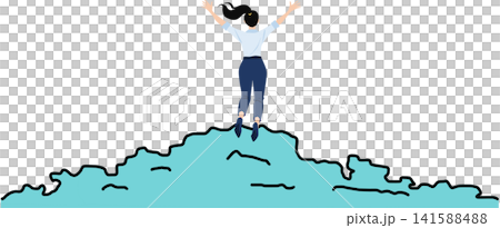 目標達成へのロードマップのイラスト 141588488