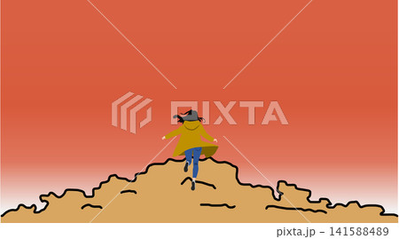 秋にアウトドアを楽しむイラスト 秋にアウトドアを楽しむイラスト 141588489