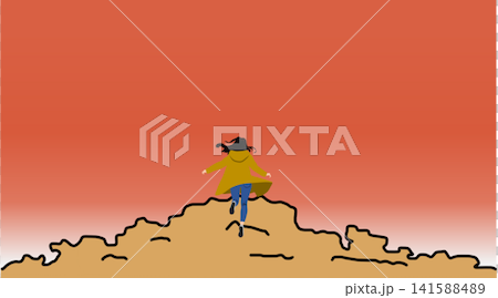 秋にアウトドアを楽しむイラスト 秋にアウトドアを楽しむイラスト 141588489