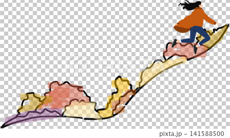 秋にアウトドアを楽しむイラスト 秋にアウトドアを楽しむイラスト 141588500