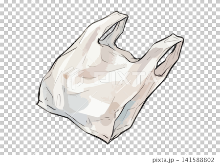 Illustrations of shopping bags and plastic bags that evoke a sense of deliciousness. Illustrations of shopping bags and plastic bags that evoke a sense of deliciousness. 141588802