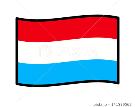 ルクセンブルクの国旗イラスト素材4 ルクセンブルクの国旗イラスト素材4 141589565