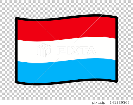 ルクセンブルクの国旗イラスト素材4 ルクセンブルクの国旗イラスト素材4 141589565