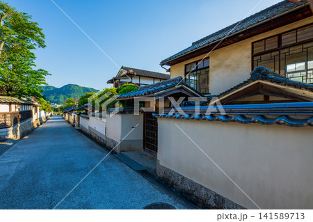岡山県　高梁市　備中高梁　武家屋敷の町並み 141589713