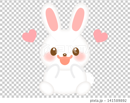 お座りするうさぎのイラスト素材2 お座りするうさぎのイラスト素材2 141589892