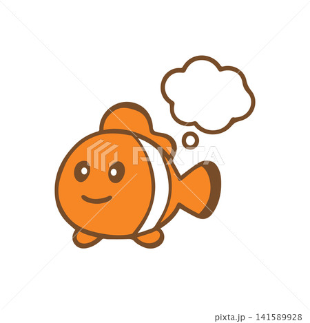 cute dreamy clownfish 141589928