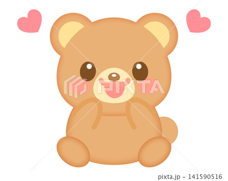 お座りするクマのイラスト素材2 お座りするクマのイラスト素材2 141590516