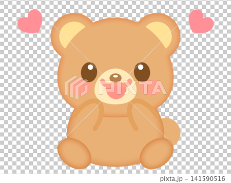 お座りするクマのイラスト素材2 お座りするクマのイラスト素材2 141590516
