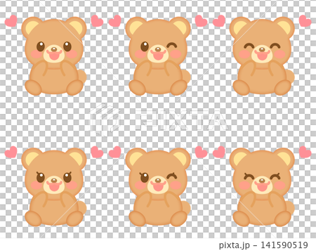 一組坐著的熊的插圖(3) 一組坐著的熊的插圖(3) 141590519